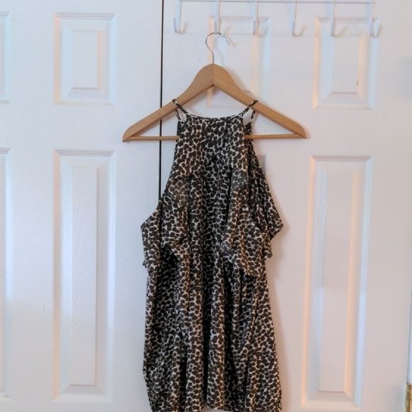 Michael Kors Black and White cold shoulder Blouse - Picture 1 of 8